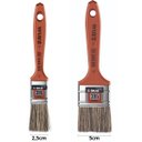 Ver imagem 3 de Pincel Trincha 25mm para Pintura Multiuso Profissional + Pincel Trincha 50mm + Fita Crepe 48mmx50m