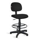 Ver imagem 1 de Cadeira Caixa Alta Secretária Couro Eco Sapata Fixa: Preto