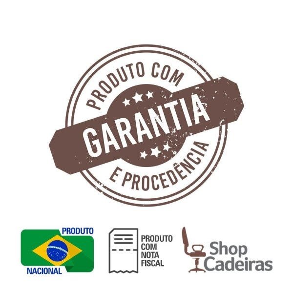 Cadeira Caixa Alta Secretária Couro Eco Sapata Fixa: Laranja - 2