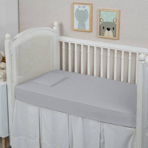 Par de Fronhas Cama Berço Bebê 200 Fios Algodão Avulso 01 Peça Super Macio 2 Peças:cinza