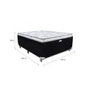 Ver imagem 3 de Cama Box Casal Baú Conjugada Suede Preto 138x188x56