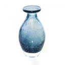 Ver imagem 1 de Vaso de Vidro Italy Azul com Circulos 20cm Wolff