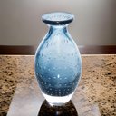 Ver imagem 3 de Vaso de Vidro Italy Azul com Circulos 20cm Wolff
