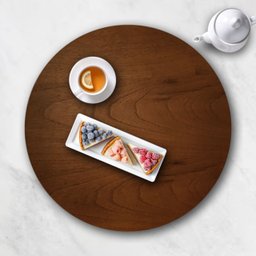 Prato Giratório Sobrepor Servir Mesa de Jantar Castanho 70 Cm - 3