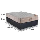 Ver imagem 3 de Cama Baú Casal Sintético + Colchão Casal Ortobom Airtech Molas SpringPocket (65x138x188) Cinza