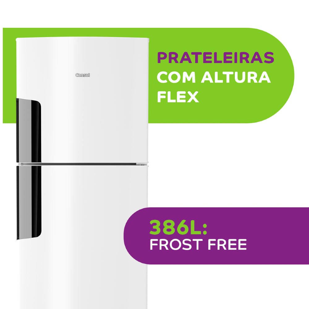 Geladeira Consul Frost Free Duplex 386 litros com Altura Flex cor branca CRM44AB 220V - 5