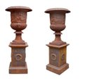 Ver imagem 1 de VASO ROMANO COM BASE PORTUGUESA FERRO FUNDIDO JARDIM DECOR CASA ALTO PADRÃO