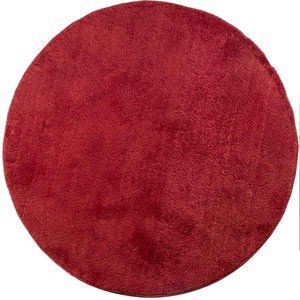 Tapete Redondo 1,00m Quarto Sala Escritório Pelo Macio.:cereja