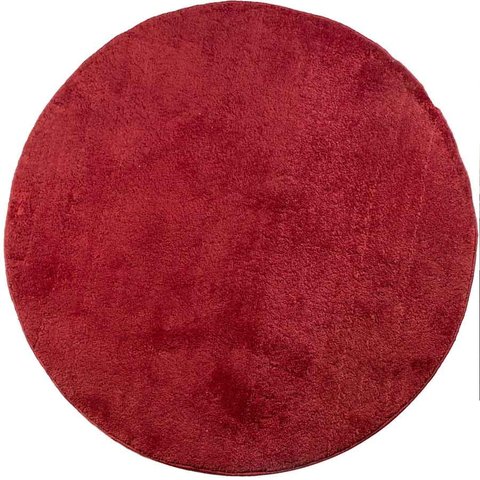 Tapete Redondo 1,00m Quarto Sala Escritório Pelo Macio.:cereja