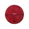 Tapete Redondo 1,00m Quarto Sala Escritório Pelo Macio.:cereja - 3