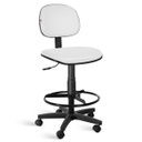 Ver imagem 1 de Cadeira Caixa Alta Secretária Couro Eco com Rodízios