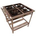 Ver imagem 1 de Fogão 4 Bocas 2 Duplas Inox Stand Metal Brey Baixa Pressão 104-2d I