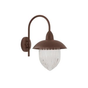 Arandela Veneza 53cm 1 Lâmpada Marrom Madelustre