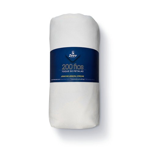 Jogo de Lençol 200 Fios 3 Peças Toque de Pétalas Queen