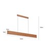 Luminária Pendente Retangular LED 18w 130cm Madeira Castanho Madelustre - 3