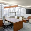 Ver imagem 2 de Luminária Pendente Retangular LED 18w 130cm Madeira Castanho Madelustre