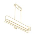 Ver imagem 3 de Luminária Pendente 1Lâmp Retangular 68cm Madeira Castanho Madelustre