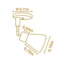 Ver imagem 2 de Spot Bruna 1 Lâmpada Direcionável Castanho Preto Madelustre