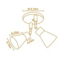 Ver imagem 2 de Spot Bruna 2 Lâmpada Direcionável Castanho Preto Madelustre