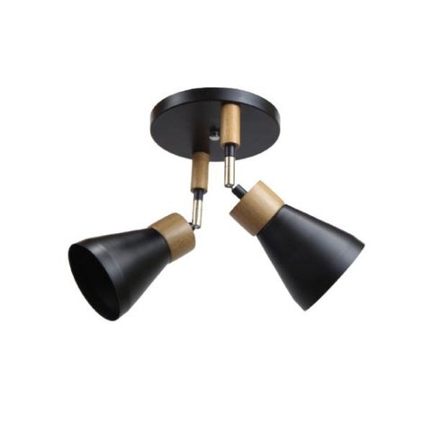 Spot Bruna 2 Lâmpada Direcionável Castanho Preto Madelustre