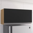 Ver imagem 2 de Armario Aereo Basculante 60cm Andreia Amendoa Preto Reajl Moveis