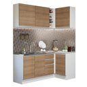 Ver imagem 3 de Armário de Cozinha Compacta de Canto 269cm Branco/Rustic Glamy Madesa 01