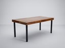 Ver imagem 3 de Mesa de Alumínio 150cm com Tampo Ripado de Madeira