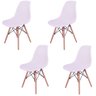 Kit 4 Cadeiras Design Charles Eames Eiffel Furadinha Cor: Branca - 1