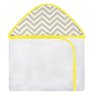 Toalha Estampada com Capuz para Bebê 100 Algodão - Chevron Amarelo - 1