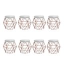 Ver imagem 1 de Kit 8 Puffs Decorativos Aramado Vanessa-Corino Branco