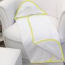 Toalha Bordada com Capuz para Bebê 100 Algodão - Elefante Chevron Amarelo - 2