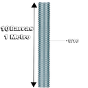Ver imagem 2 de Kit 10 Barra Roscada Zincada de 1 Metro Unc Stein 5/16