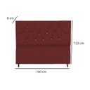 Ver imagem 3 de Cabeceira Estofada Cama Casal Queen Size 160 Cm Suede Nina:bordô