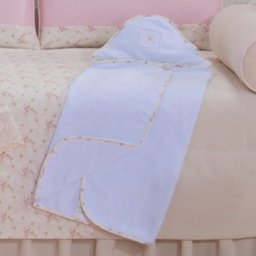 Toalha Bordada com Capuz para Bebê 100 Algodão - Floral Rosa - 2