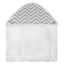 Toalha Estampada com Capuz para Bebê 100 Algodão - Chevron Cinza - 1