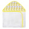 Toalha Estampada com Capuz para Bebê 100 Algodão - Losango Amarelo - 1