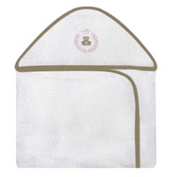 Toalha Bordada com Capuz para Bebê 100 Algodão - Thed Rosa - 1