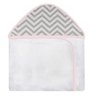 Toalha Estampada com Capuz para Bebê 100 Algodão - Chevron Rosa - 1
