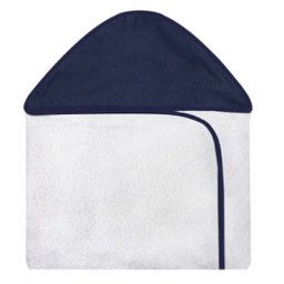 Toalha Estampada com Capuz para Bebê 100 Algodão - Azul Marinho - 1
