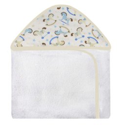 Toalha Estampada com Capuz para Bebê 100 Algodão - Cavalinho - 1