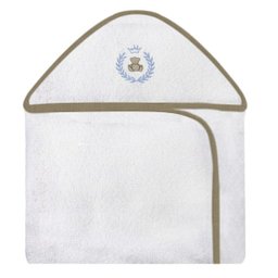 Toalha Bordada com Capuz para Bebê 100 Algodão - Thed Azul - 1
