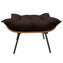 Ver imagem 7 de Cadeira Costela com Puff para Sala de Estar Élpis Móveis Linho Marrom