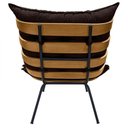 Ver imagem 5 de Cadeira Costela com Puff para Sala de Estar Élpis Móveis Linho Marrom