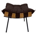 Ver imagem 6 de Cadeira Costela com Puff para Sala de Estar Élpis Móveis Linho Marrom