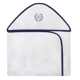 Toalha Bordada com Capuz para Bebê 100 Algodão - Realeza Azul Marinho - 1
