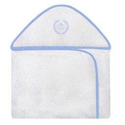 Toalha Bordada com Capuz para Bebê 100 Algodão - Realeza Azul - 1
