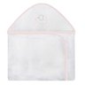 Toalha Bordada com Capuz para Bebê 100 Algodão - Elefante Chevron Rosa - 1