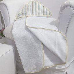 Toalha Estampada com Capuz para Bebê 100 Algodão - Transporte - 1
