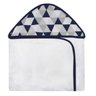 Toalha Estampada com Capuz para Bebê 100 Algodão - Losango Azul Marinho - 1