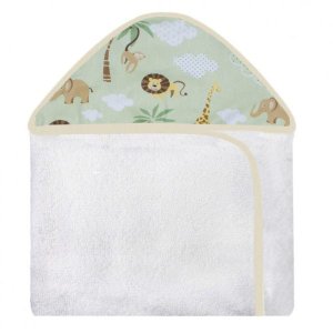 Toalha Estampada com Capuz para Bebê 100 Algodão - Floresta